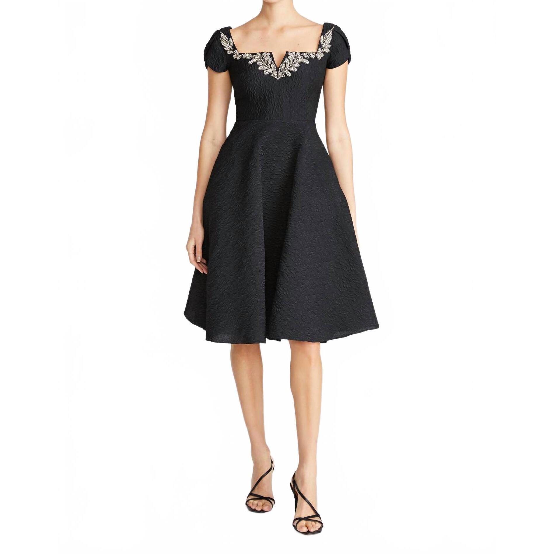 New Theia Women's Milena A Line Cocktail Dress In Black